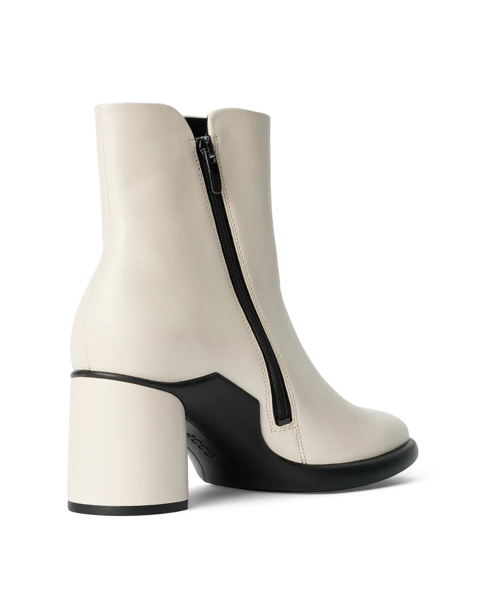 Women s ECCO Sculpted Lx 55 Leather Mid Cut Boot White