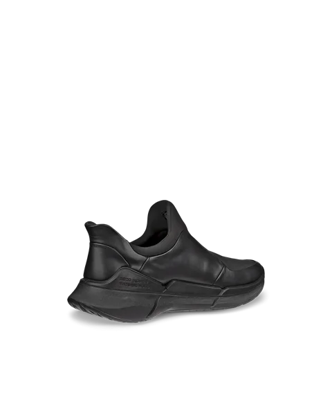 Men s ECCO Biom 2.2 Leather Slip On Trainer Black