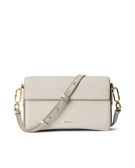 ECCO Umhangetasche aus Leder Beige