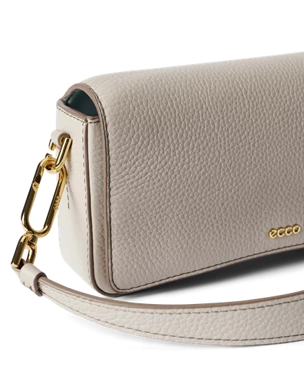 ECCO Pinch Leather Shoulder Bag Beige