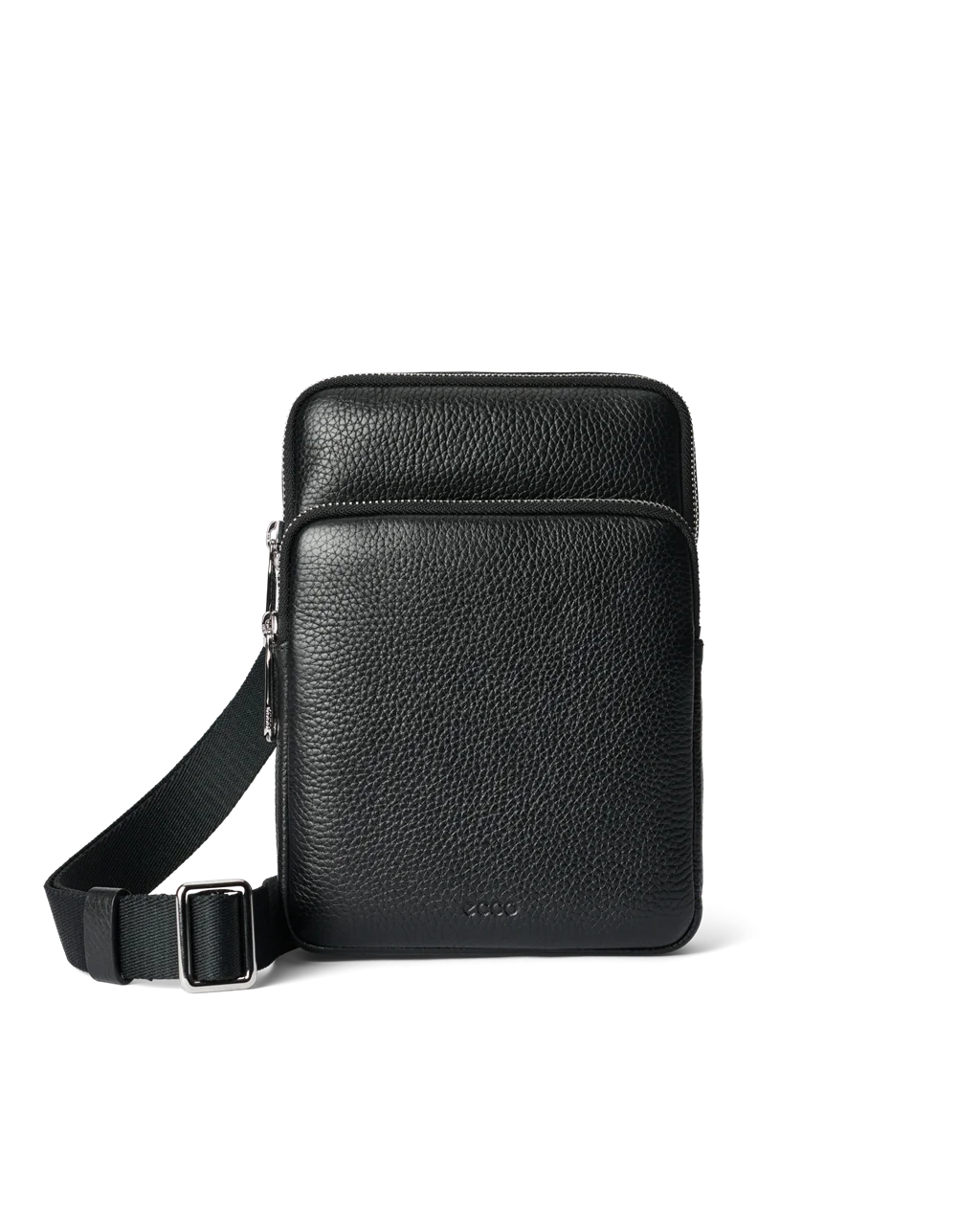 Flat leather crossbody bag top