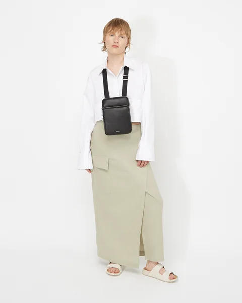 ECCO Flat Pouch Leather Crossbody Bag Black