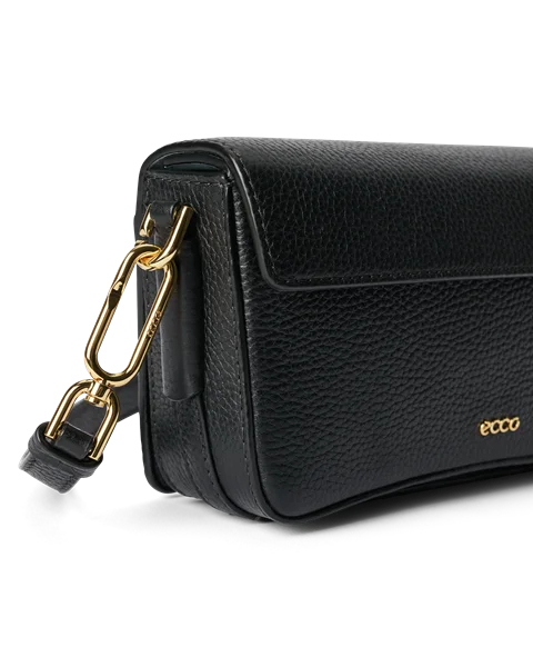 ECCO Leather Pinch Crossbody Bag Black