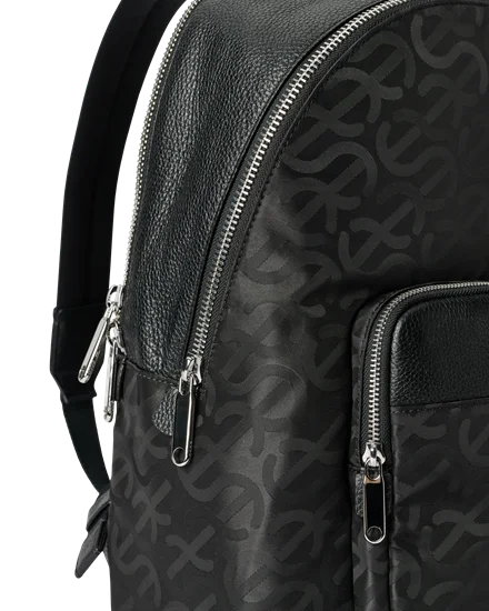 ECCO Round Textile Backpack Black