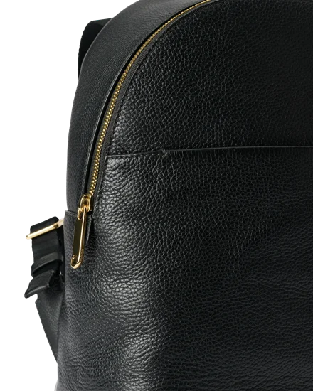 ECCO Round Pack Leather Backpack Black