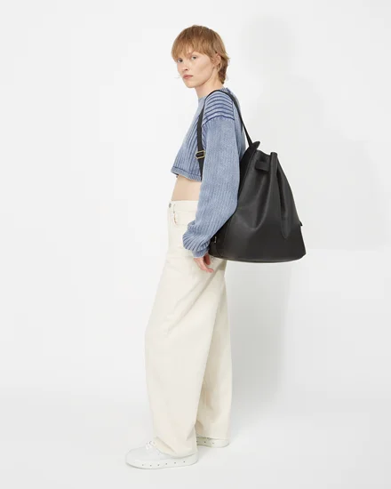 ECCO Sail Leather Hobo Bag Black