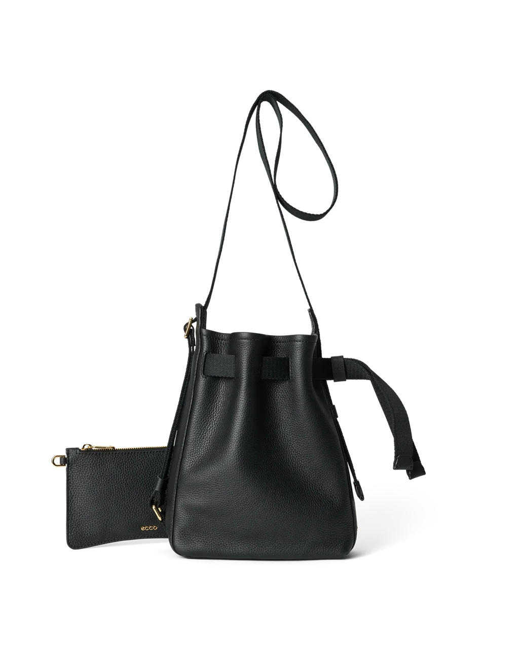 ECCO Sail Leather Hobo Bag Black