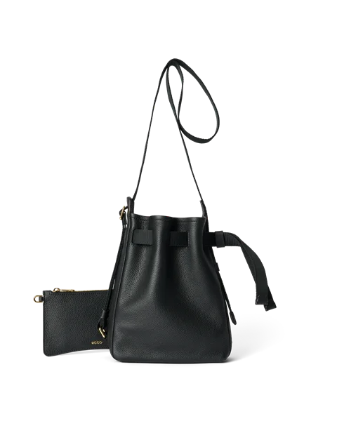 ECCO Sail Leather Hobo Bag Black