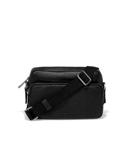 ECCO Textureblock Leather Camera Bag Black