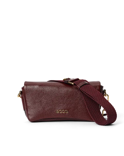 ECCO Pinch Leather Crossbody Bag Claret