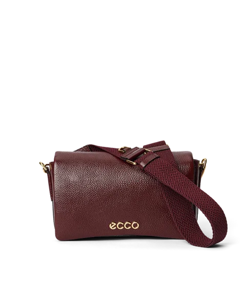 ECCO Pinch Leather Crossbody Bag Claret