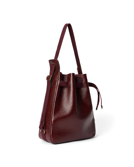 ECCO Sail Hobo Tasche aus Leder Bordeauxrot