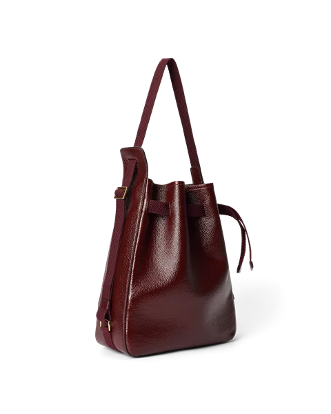 ECCO Sail Leather Hobo Bag Claret