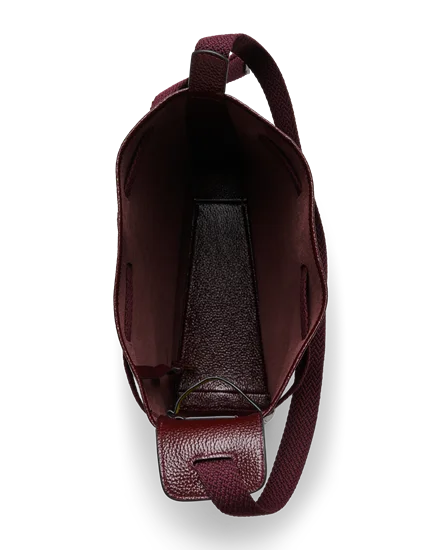 ECCO Sail Leather Hobo Bag Claret
