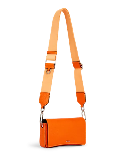 ECCO Leather Pinch Crossbody Bag Orange