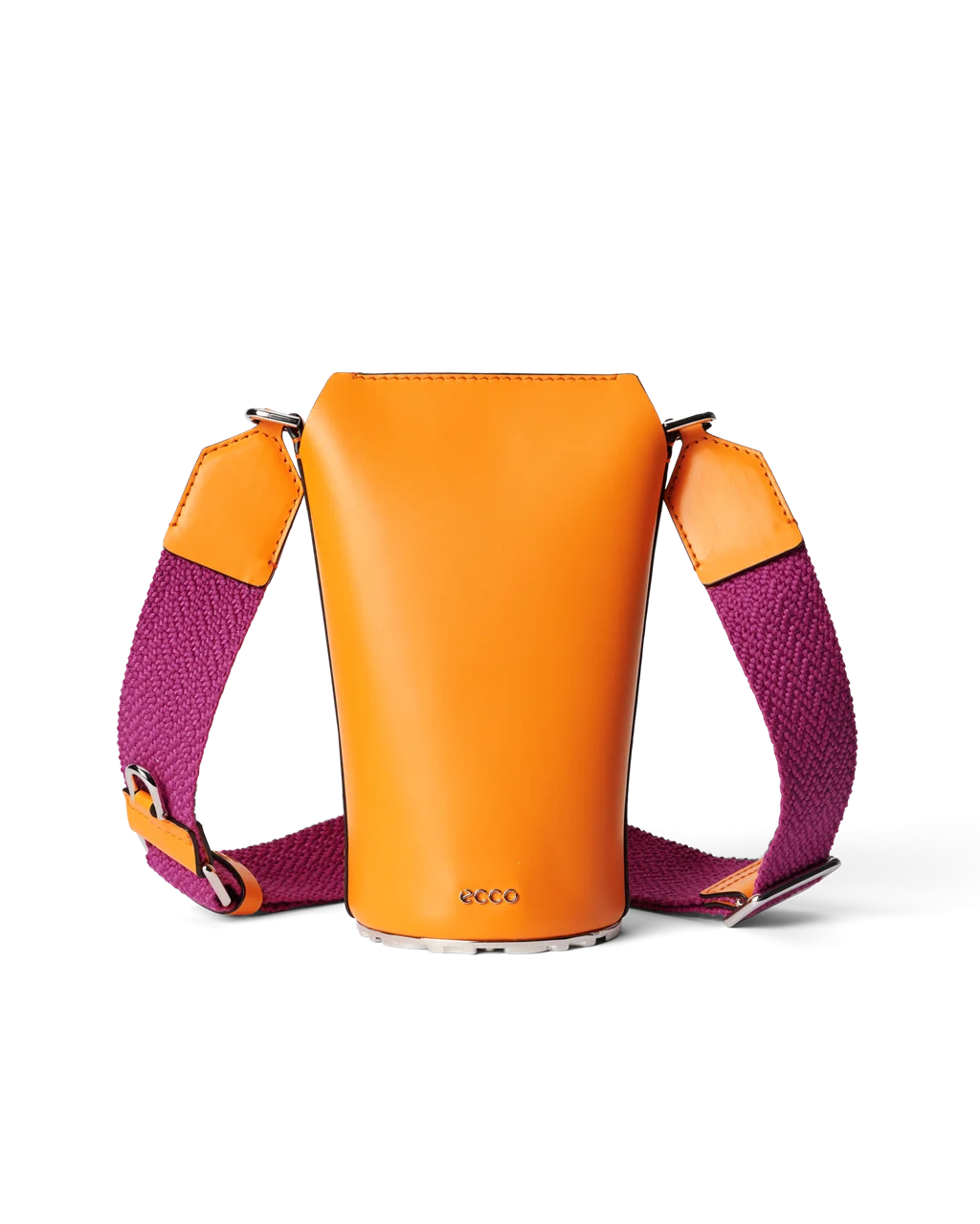 ECCO Pot Umhangetasche aus Leder Orange
