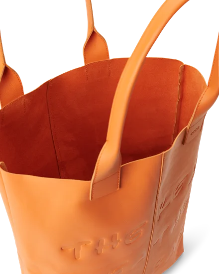 ECCO Leather Tote Bag Orange