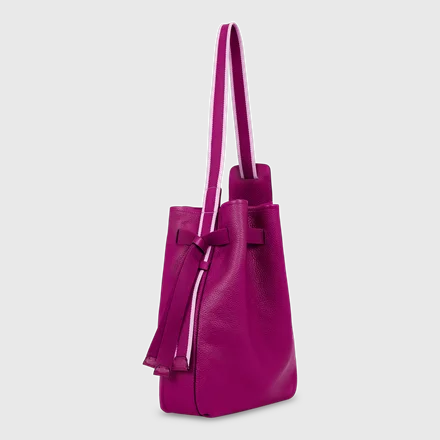 ECCO Sail Leather Compact Shoulder Bag Purple