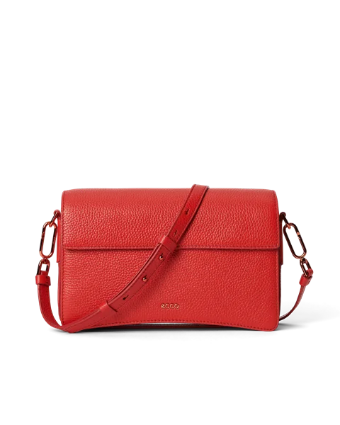 ECCO Pinch Leather Crossbody Bag Red