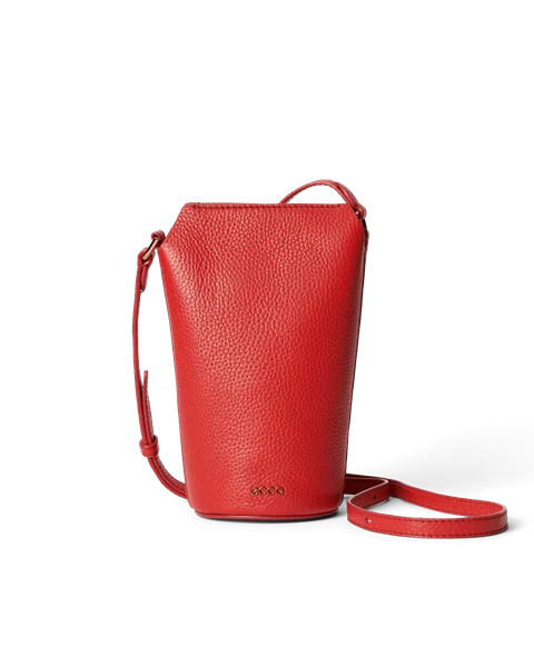 ECCO Pot Leather Crossbody Bag Red