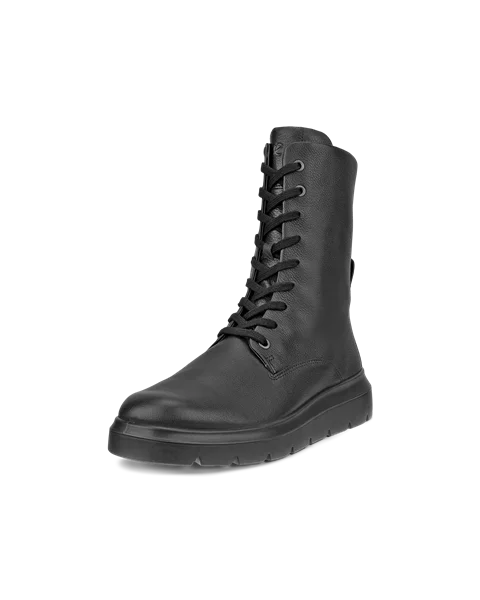 ECCO Nouvelle Damen Schnurstiefel aus Leder Schwarz