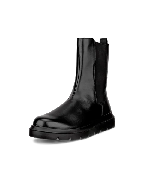 ECCO Nouvelle botte Chelsea en cuir pour femme Noir