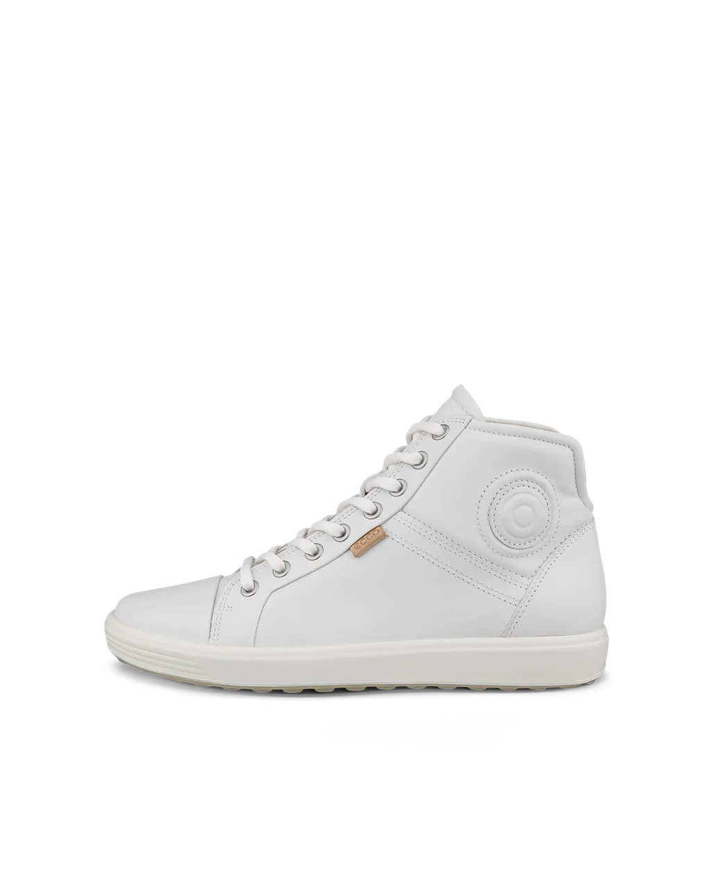 ECCO Soft 7 Damen High Top Sneaker aus Leder WeiB