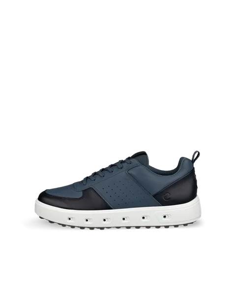 Men s ECCO Golf Street 720 Leather Gore Tex Golf Shoe Blue