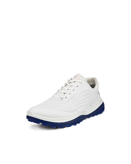 Men s ECCO Golf LT1 Leather Waterproof Shoe White