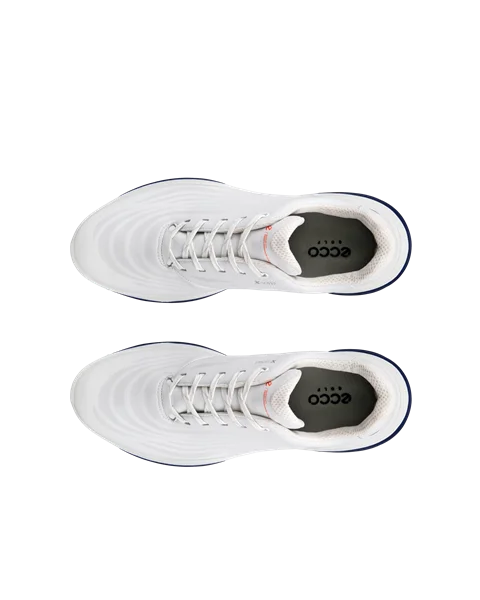 Men s ECCO Golf LT1 Leather Waterproof Shoe White