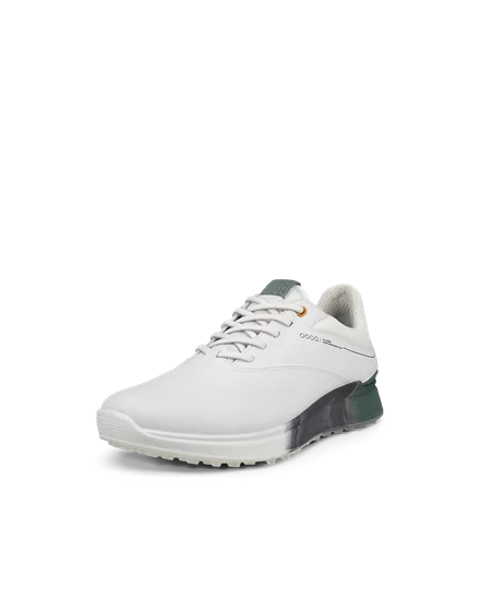 Men's ECCO® Golf S-Three Leather Waterproof Shoe | White