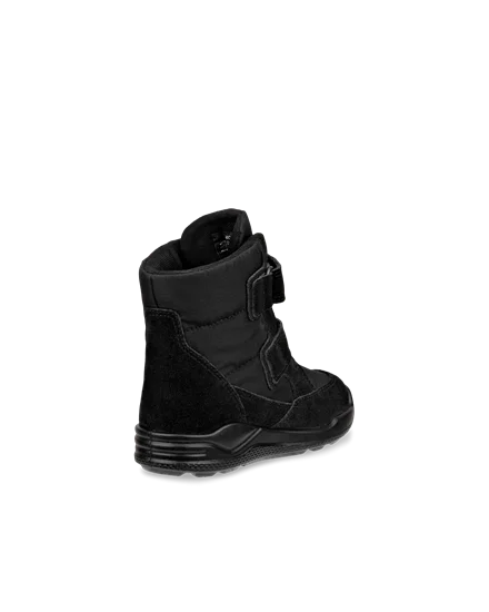 Kids ECCO Urban Mini Suede Gore Tex Mid Cut Boot Black