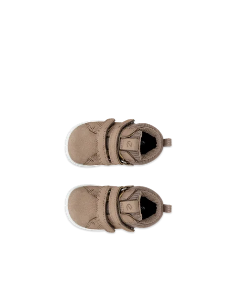 ECCO® SP.1 Lite Kinder Gore-Tex Nubukneaker mit Klettverschluss | Beige