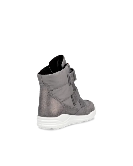 Kids ECCO Urban Mini Suede Gore Tex Mid Cut Boot Grey