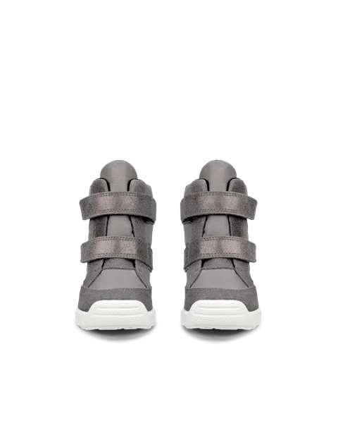 Kids ECCO Urban Mini Suede Gore Tex Mid Cut Boot Grey