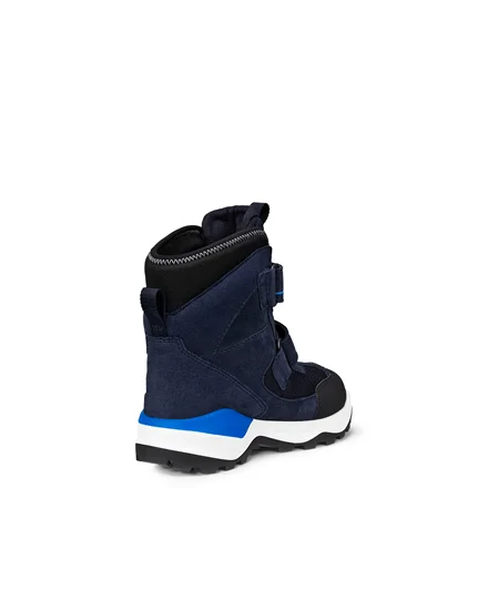 Kids ECCO Snow Mountain Nubuck Gore Tex Winter Boot Navy