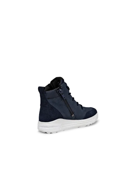 Kids ECCO Urban Snowboarder Nubuck Gore Tex Winter Boot Navy