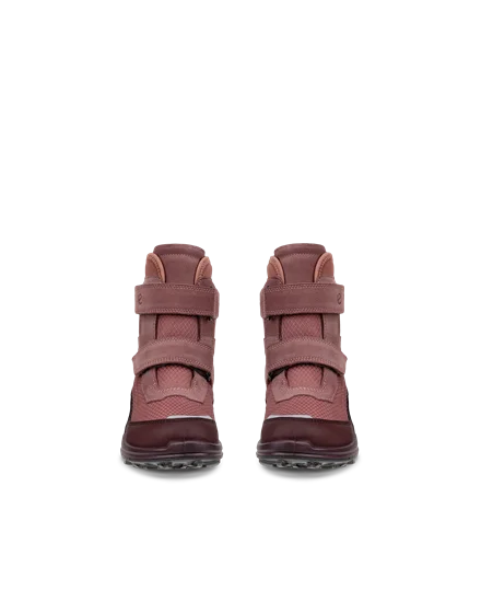 Kids ECCO Biom K2 Suede Gore Tex Winter Boot Pink