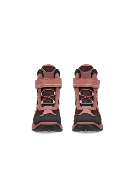Kids ECCO Snow Mountain Nubuck Waterproof Winter Boot Pink