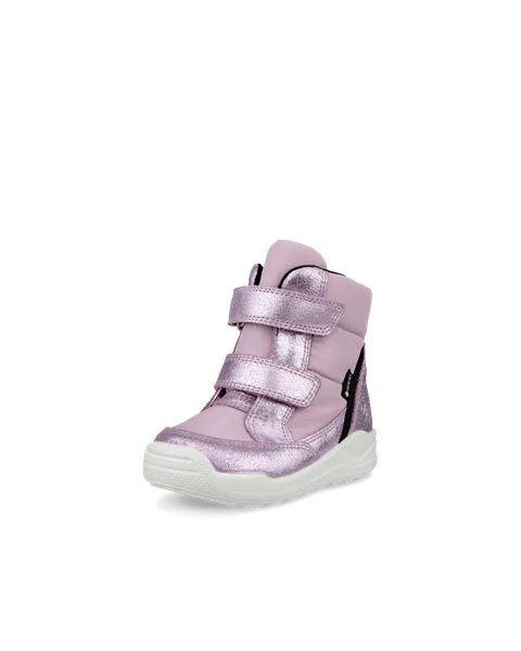 Kids ECCO Urban Mini Suede Gore Tex Mid Cut Boot Purple