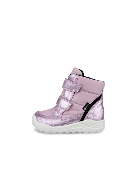 Kids ECCO Urban Mini Suede Gore Tex Mid Cut Boot Purple