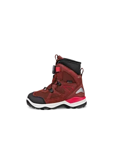 Dzieci ce nubukowe buty zimowe Gore Tex ECCO Snow Mountain Fioletowy