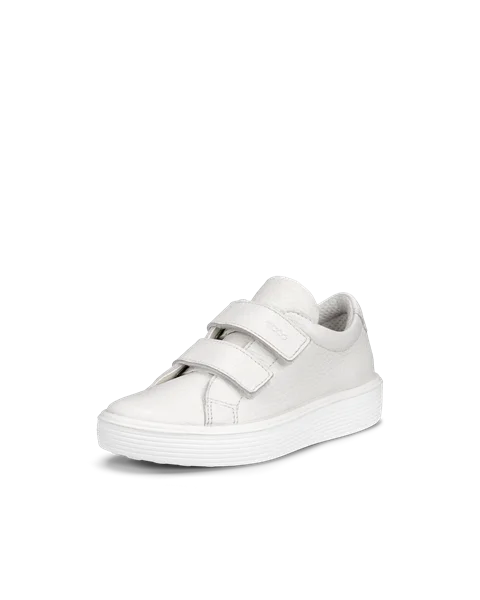 ECCO Soft 60 baskets en cuir pour enfant Blanc