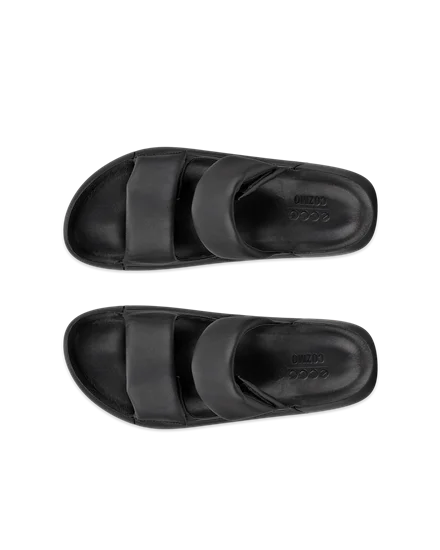 Ecco black leather sandals outlet