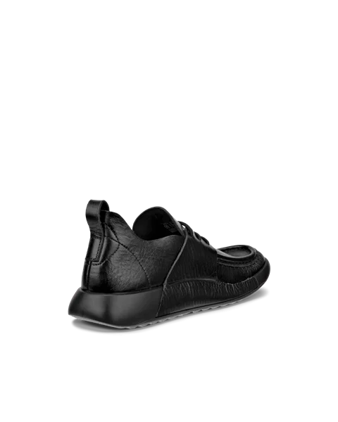 Women s ECCO Cozmo Shoe Leather Moc Toe Shoe Black
