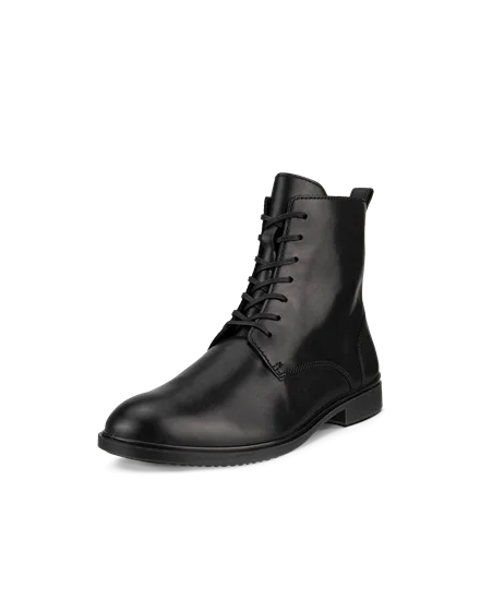 Women s ECCO Dress Classic 15 Leather Lace Up Boot Black