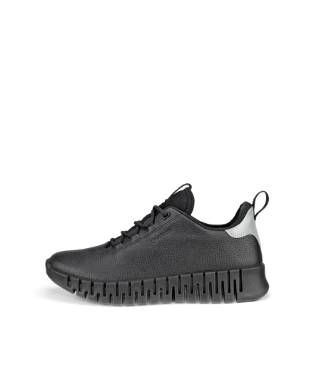 Women s ECCO Gruuv Leather Gore Tex Trainer Black