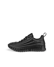 ECCO Gruuv Dames leren sneaker Zwart