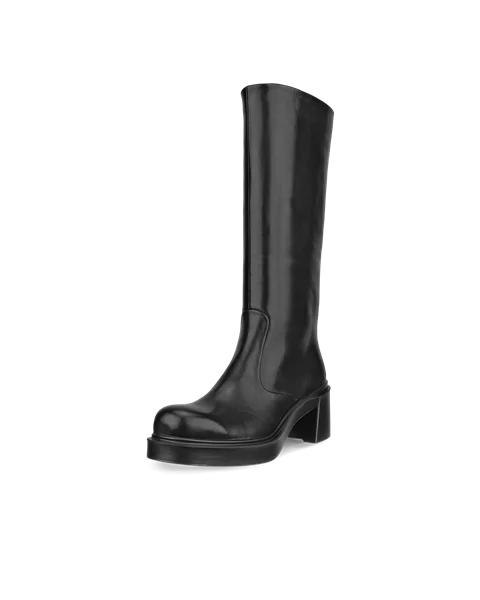 Women s ECCO Metropole Seoul Leather High Cut Boot Black