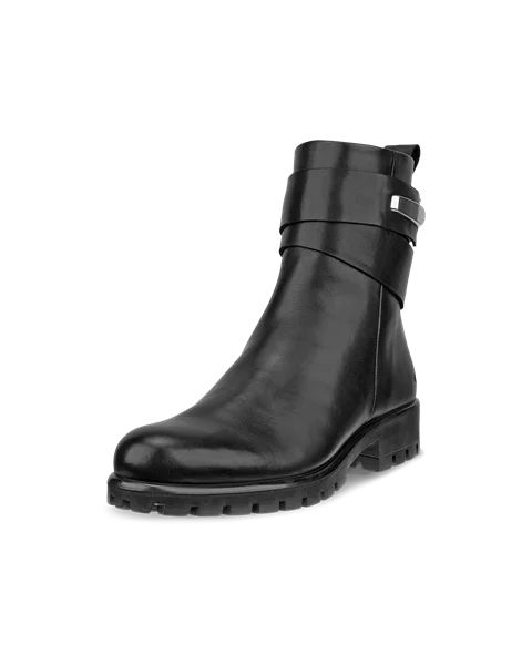Women s ECCO Modtray Leather Ankle Boot Black